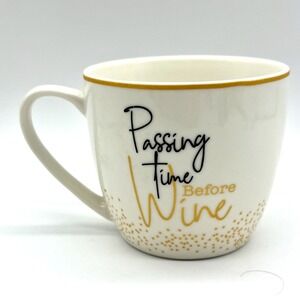 Pimpernel "Passing Time Before Wine" 16 oz. Porcelain Coffee‎ Mug Cup